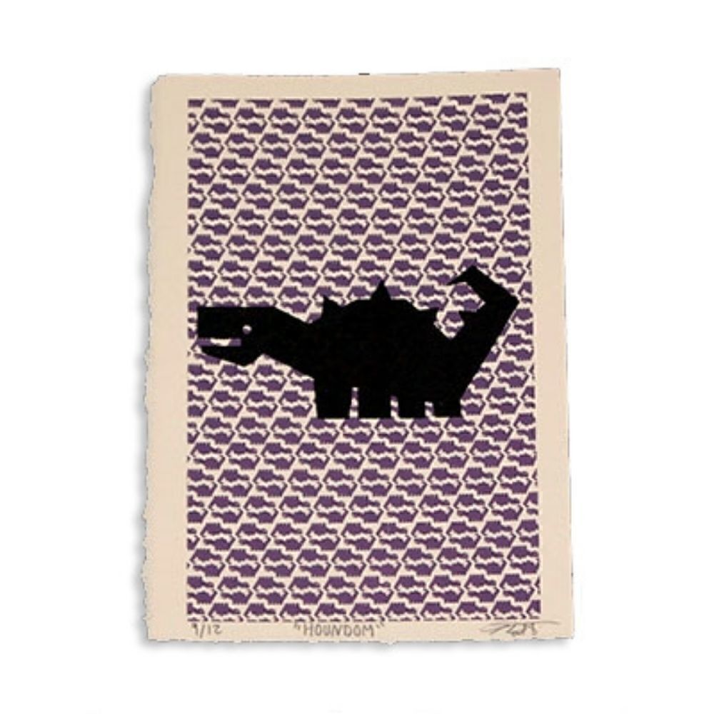 "HOUNDOM" : 2 color screen print